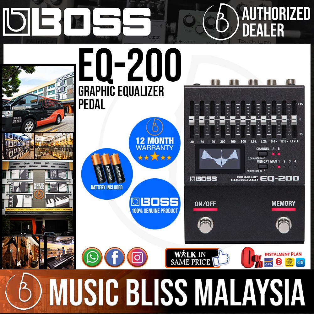 Boss EQ200 Graphic Equalizer Pedal (EQ200) Shopee Malaysia