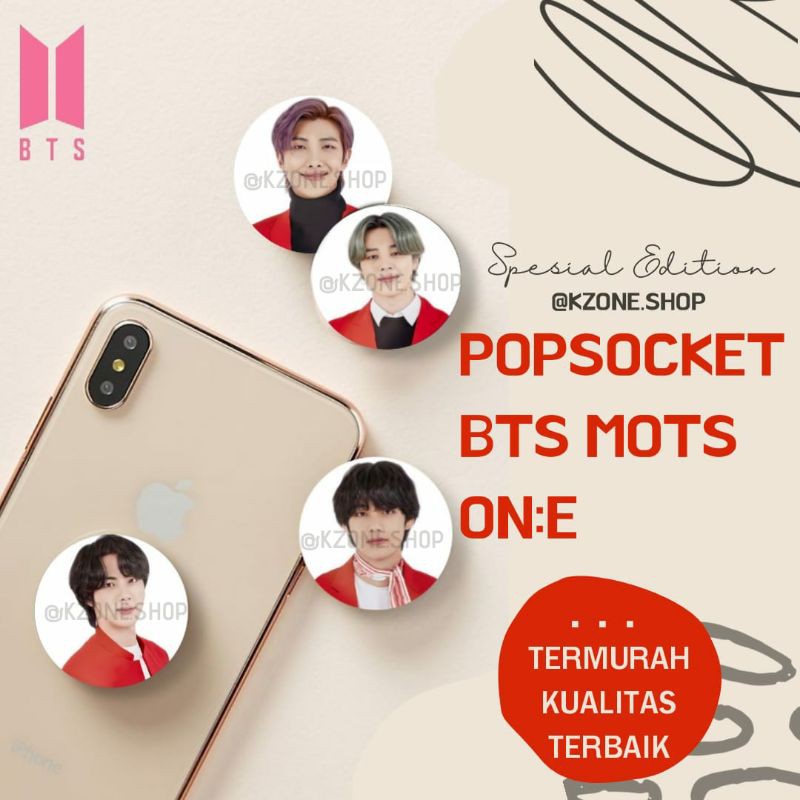 Popsocket BTS MOT ON:E+FREE PHOTOCARD