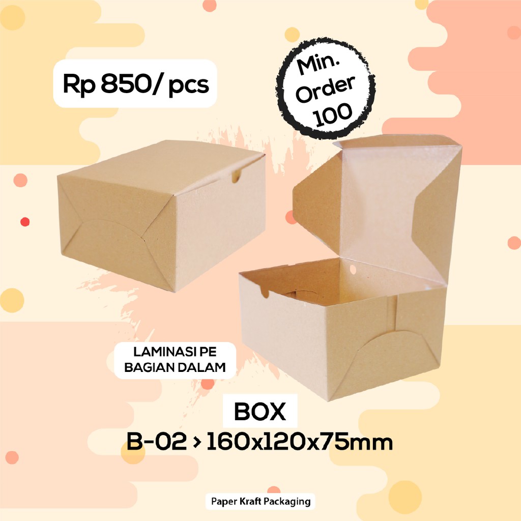 16x12x7.5cm Snack Box Cake Packaging Cake Box Cake Box Crispy Chicken Box Laminated Kraft Paper Rice Box