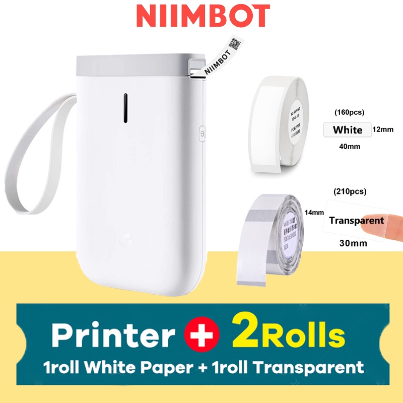 [2Roll Set] Niimbot D11 Label Maker Printer Barcode Portable Mini