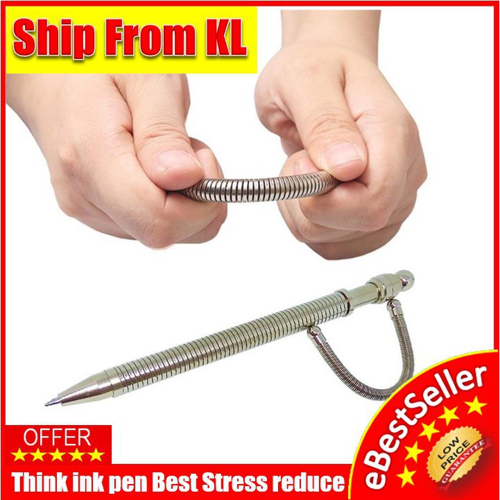 Magnetic Metal Think Ink Pen Finger Fidget Release Stress Toy Shopee Malaysia