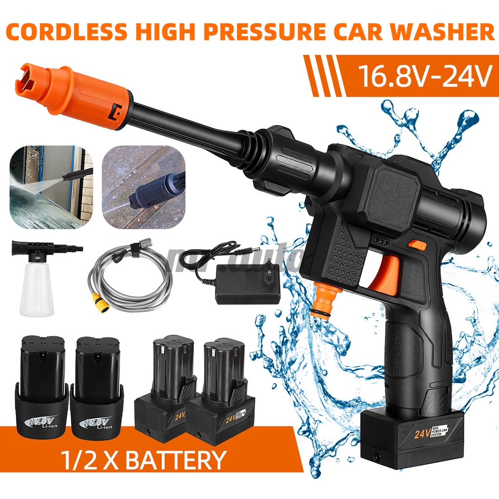 16.8V/24V Cordless High Pressure Cleaner Washer Car Washing Machine ...