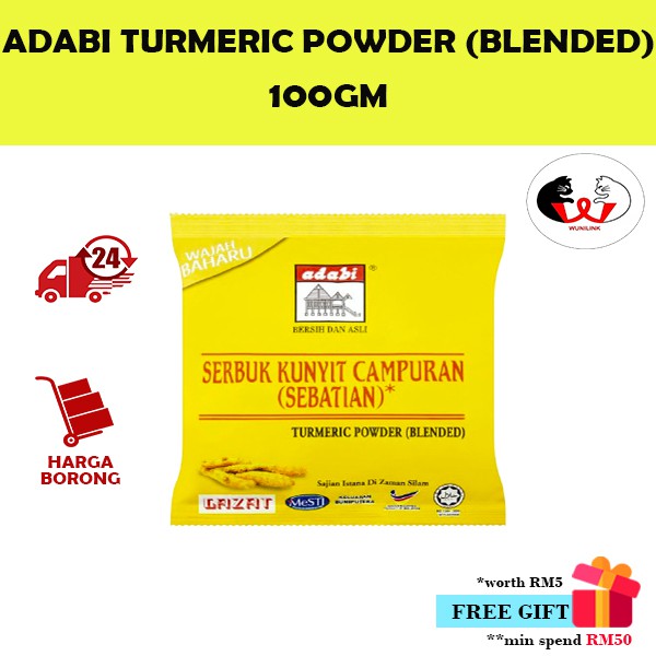 ADABI Serbuk Kunyit Campuran Sebatian(100GM)/ADABI Turmeric Powder Blended (100GM)
