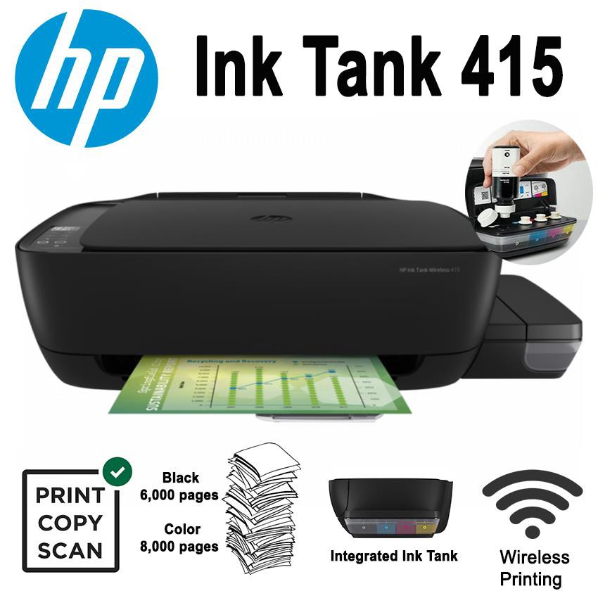 Принтер hp ink tank wireless 415 не печатает