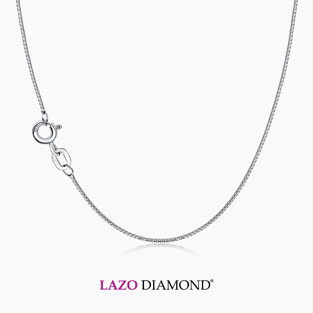 LAZO DIAMOND 9k White Gold Venetian Chain Necklace