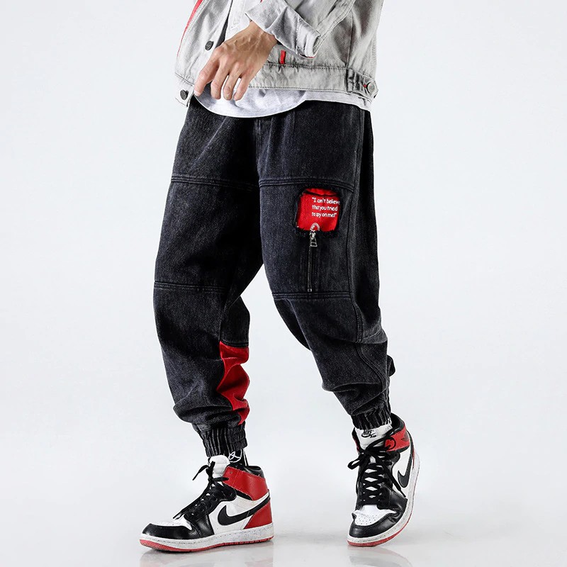 High Street Fashion Men Jeans Japanese Style Loose Fit Harem Trousers Hip Hop Shopee Malaysia