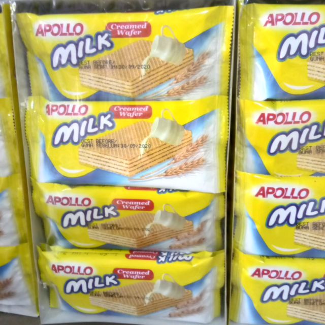 APOLLO MILK CREAMED WAFER 24paket | Shopee Malaysia