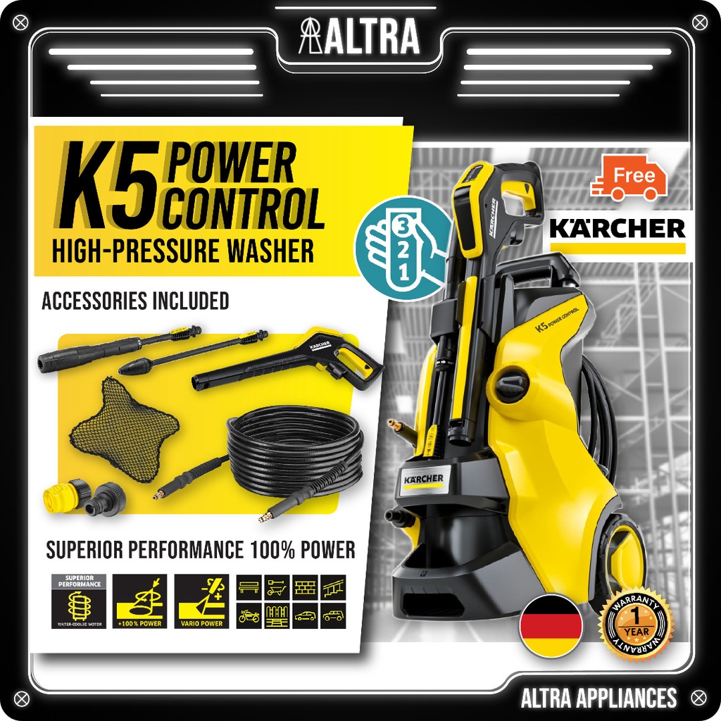 Karcher K5 Power Control High Pressure Washer Water Jet Made in Italy Shopee Malaysia
