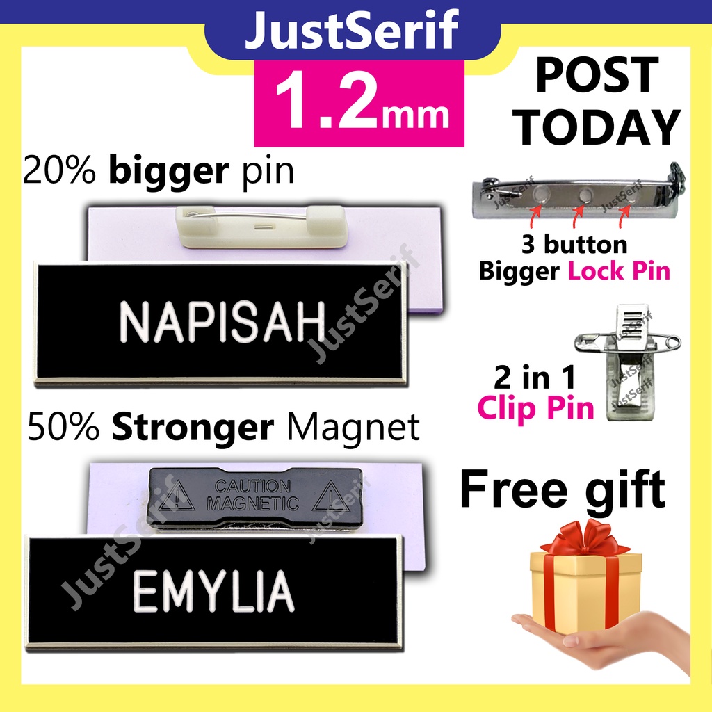 Name Tag Rumi Government Sekolah Cikgu Murid Pengawas Pin