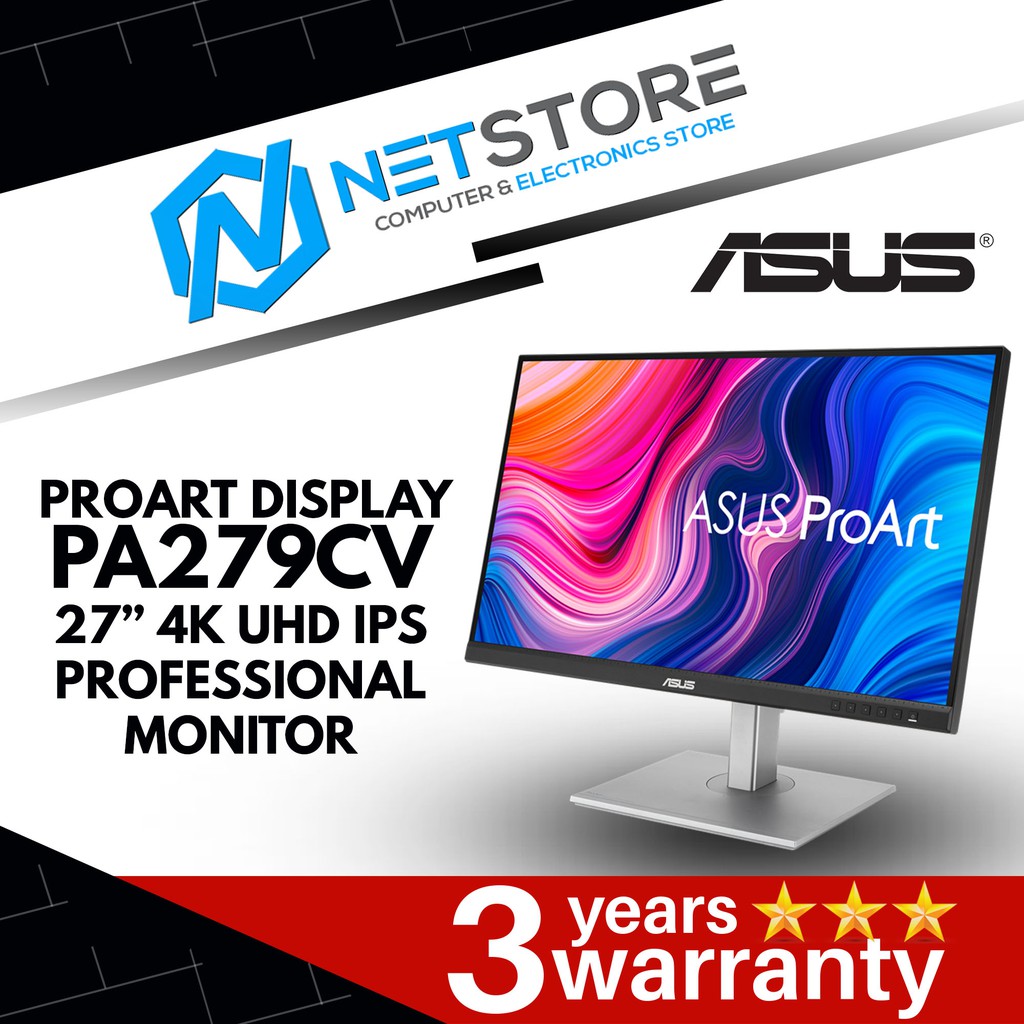 ASUS PROART DISPLAY PA279CV 27" 4K UHD IPS PROFESSIONAL MONITOR