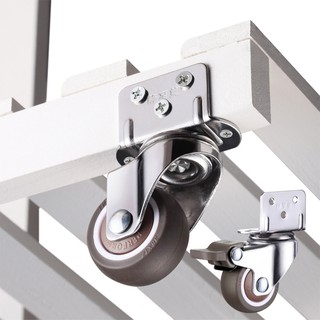4 Pack 1.5/" Locking Swivel Caster Wheels U Bracket Brake Castors Heavy Duty Mute
