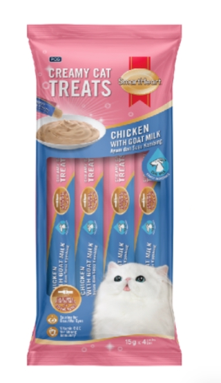 Smartheart Creamy Cat Treat 15g X 4 Sticks Cat Lick Smart Heart