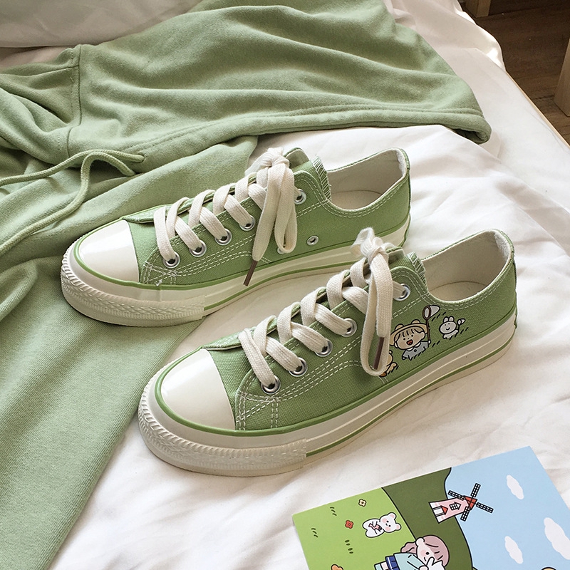 cute green shoes