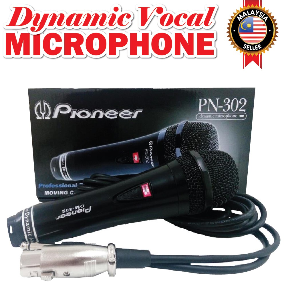 Microphone Vocal Dynamic PIONEER PN302 Wired Conference Assembly Sing