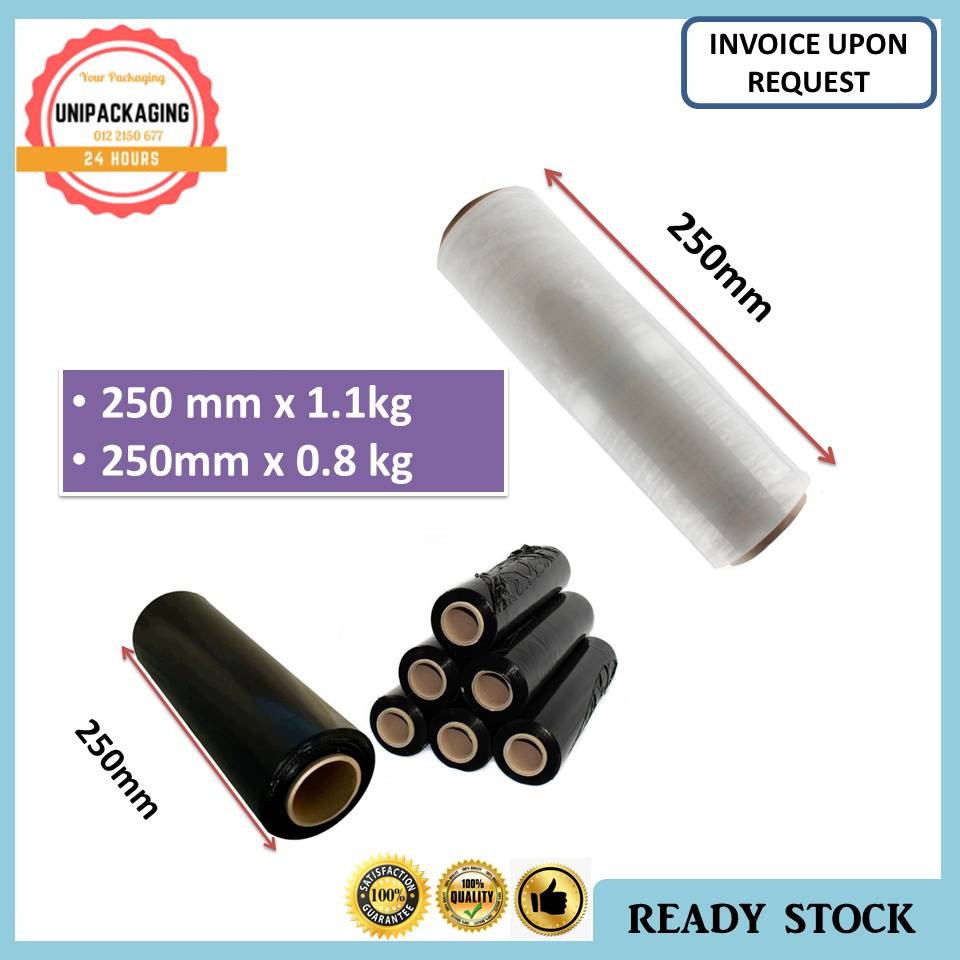 STRETCH FILM 250MM X 1.1kg / 0.8kg (CORE 100G) Shopee Malaysia