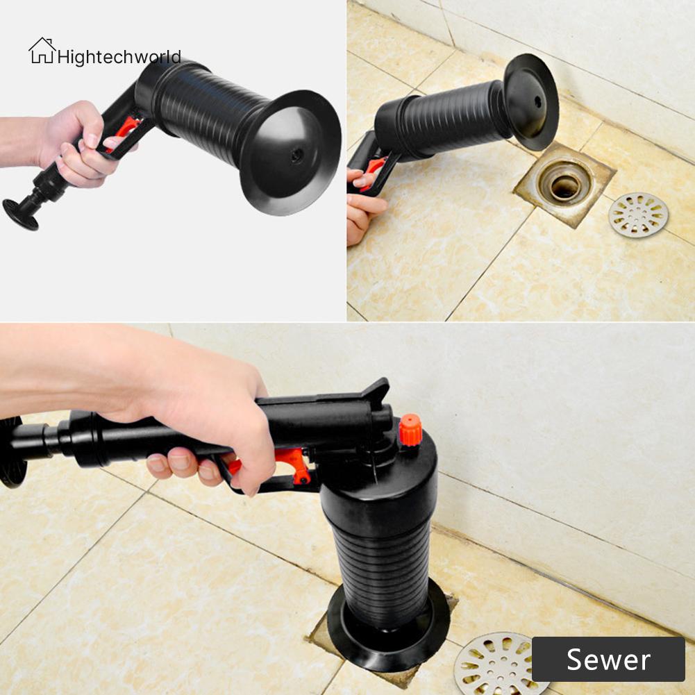 Hightechworld* Bathroom Cleaner Toilet Dredge Plug Air Power Pump Blockage Remover Sink Plunger For Kitchen Bathroom