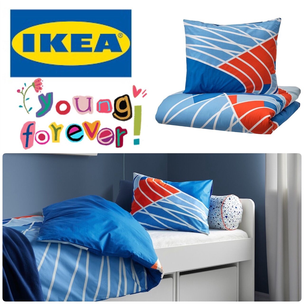 SPORTSLIG IKEA Duvet cover and pillowcase, running track150x200/50x80