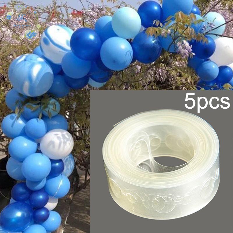 Sq 5 Pcs 5m Balloon Chain Tape Arch Connect Strip For Wedding