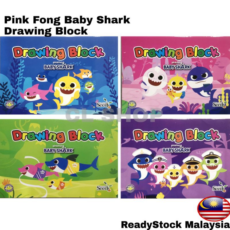 Buy Pinkfong Baby Shark Drawing Block 16 M S Seetracker Malaysia