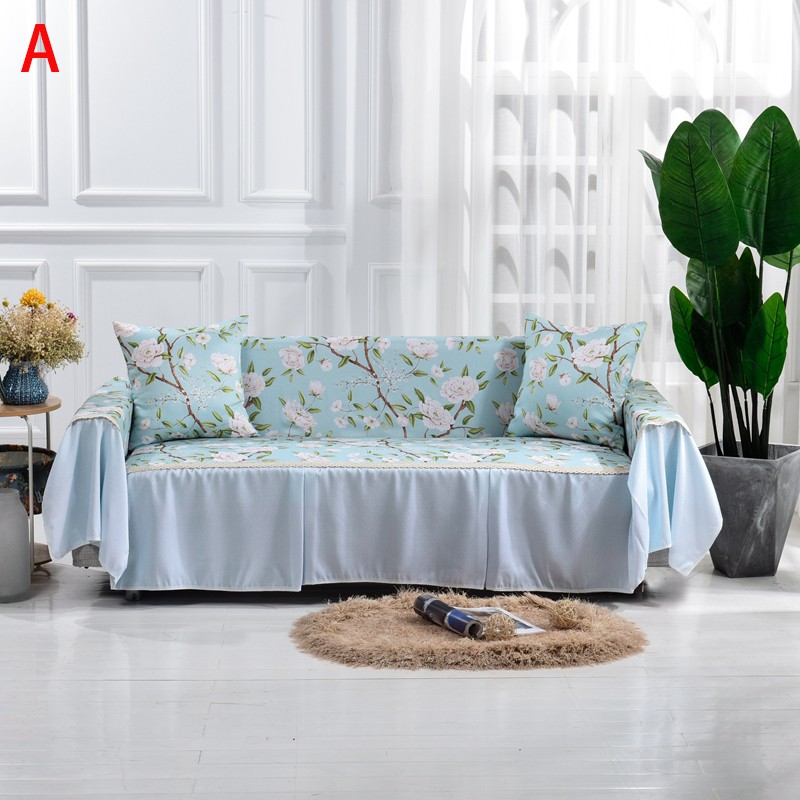 Floral Sofa Cover Non Slip Slipcover Cotton Cushion Bed Couch