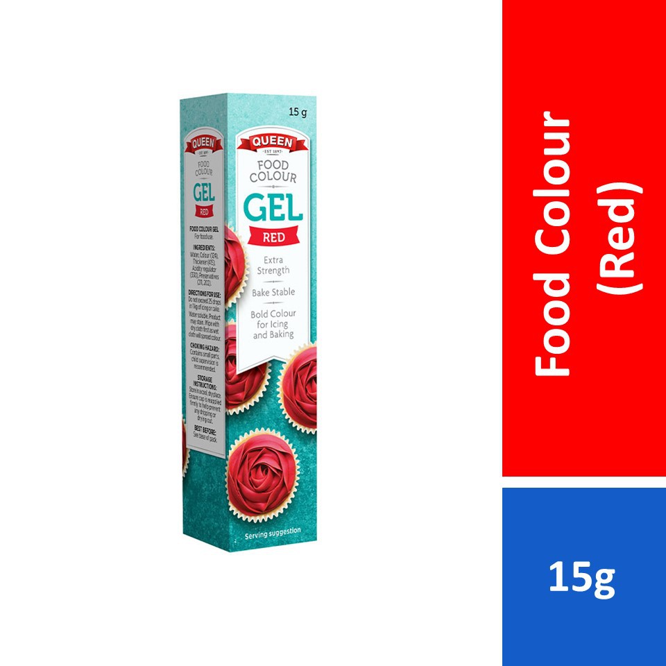 Queen Food Colour Gel Red 15g Shopee Malaysia