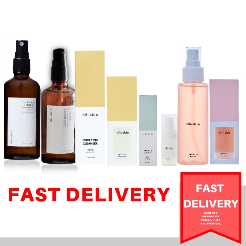 New Apc New Aht Alluskin Purifying Cleanser Apc Alluskin Hydrating Toner Aht Alluskin Lightbulb Serum Als Shopee Malaysia