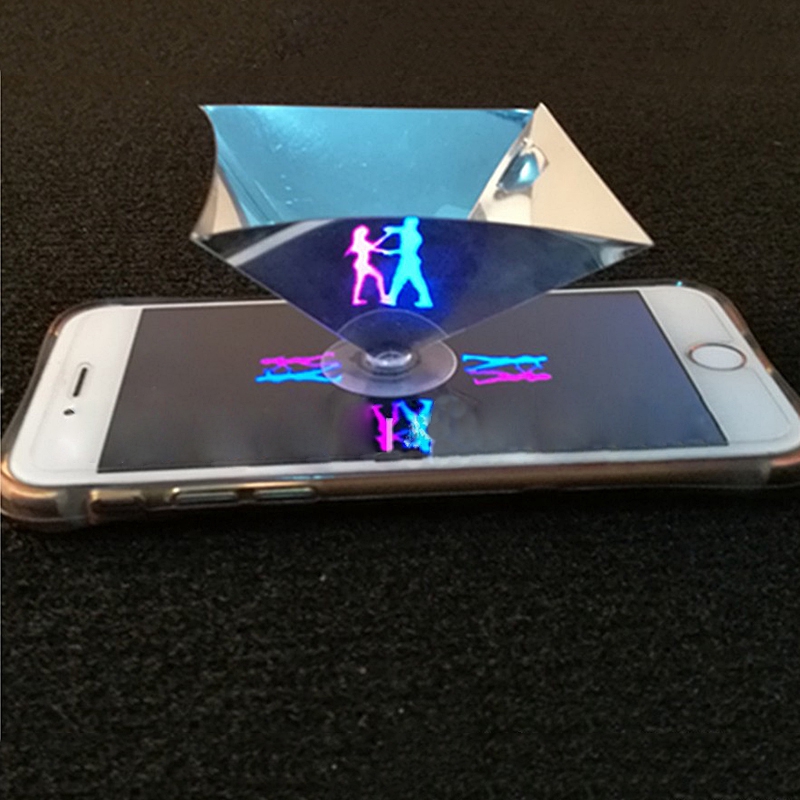 3D Hologram Pyramid Display Projector Video Universal for