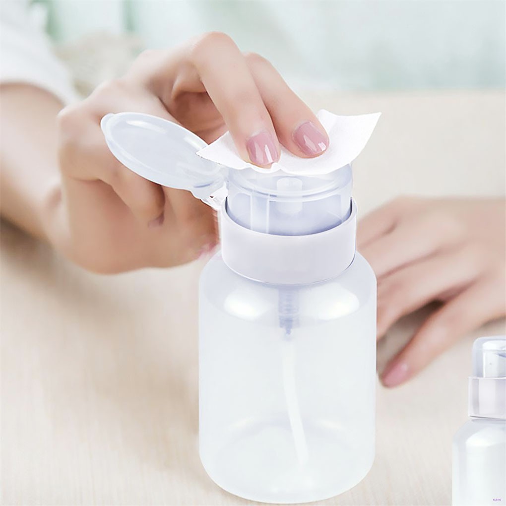 Push Down Empty Pump Dispenser For Nail Polish Remover Alcohol Clear Bottle  💛huiteni | Shopee Malaysia
