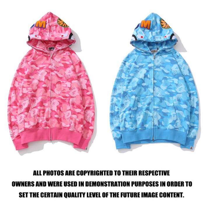 bape hoodie shark pink