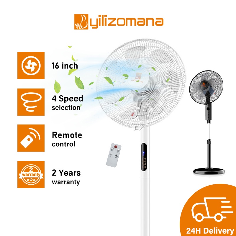 Available Stand Fan Floor Fan Remote Control White (16") Shopee Malaysia
