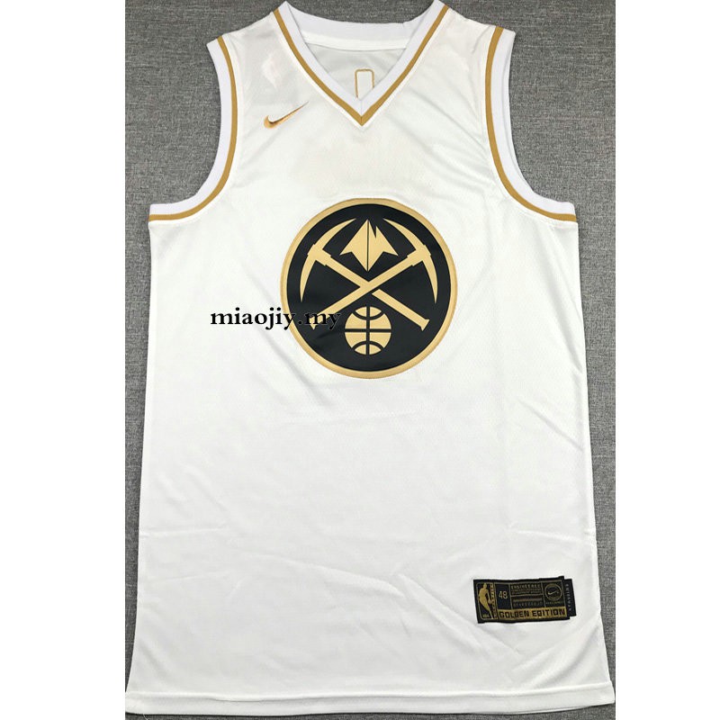 nuggets white gold jersey