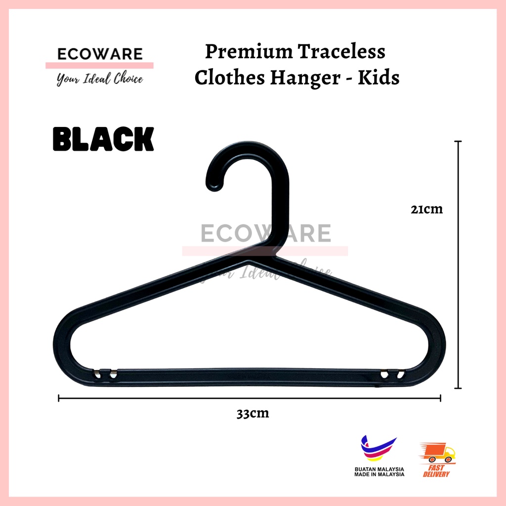 Premium Hanger No Trace Plastic Clothes Hanger Baju Ikea Style Adult Hanger Dewasa Baby Hanger Kids Hanger