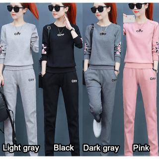 Set Pakaian Wanita Korean Fashion 2pcs Set Women S Set Wear Lady Tracksuit Top And Bottom Casual Set Sport Track Suit Shopee Malaysia