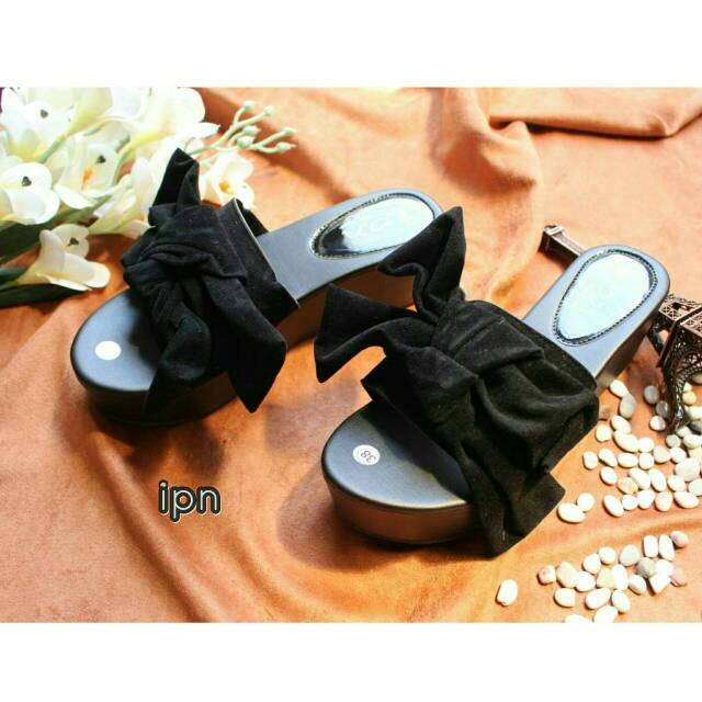 Myu selop ribbon ipn wedges kokop ribbon Shopee Malaysia