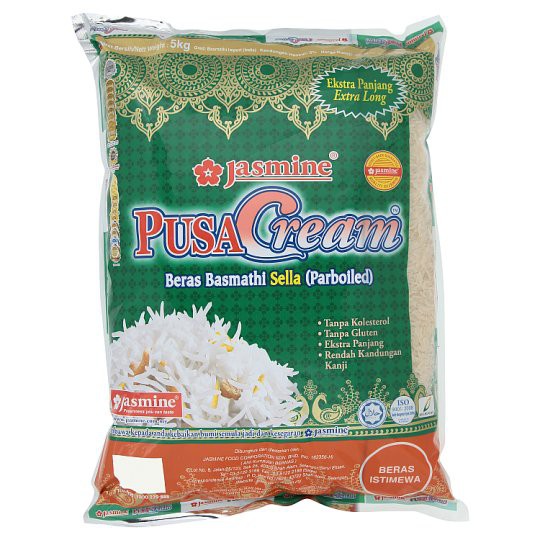 Jasmine Beras Basmathi Pusa Cream Parboiled 5kg Malaysia