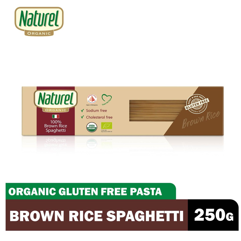 Naturel Organic Gluten Free Pasta Brown Rice Spaghetti (250g) Shopee