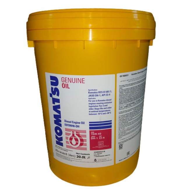 Komatsu Genuine Engine Oil 15W40 (CI4) 20L Shopee Malaysia