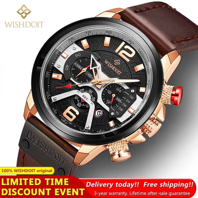 【Official original】WISHDOIT Men's watch Sport watch men s analogue ...