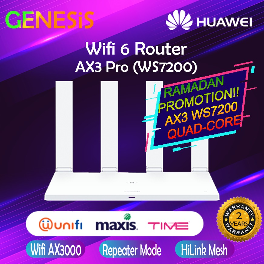 [🔥MALAYSIA SET🔥] Huawei AX3 DualCore/QuadCore AX3000 WiFi 6 AX Router