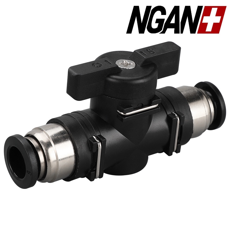 Hand valve buc4 air pipe on off valve pneumatic connector quick insert manual valve hvff manual