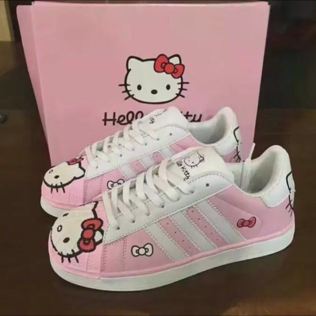 Adidas Superstar Shell x Hello Kitty (box as pic) | Shopee Malaysia