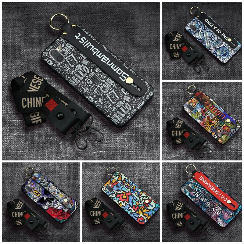 Lanyard Cute Phone Case For Sharp Aquos R3 Shv44 Sh 04l Fashiondesign Waterproof Back Cover Wristband For Woman Cover Shopee Malaysia