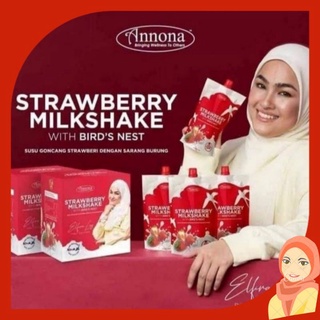 Annona MilkShake Strawberry X Elfira With Bird Nest Susu Kocak 1st In Malaysia