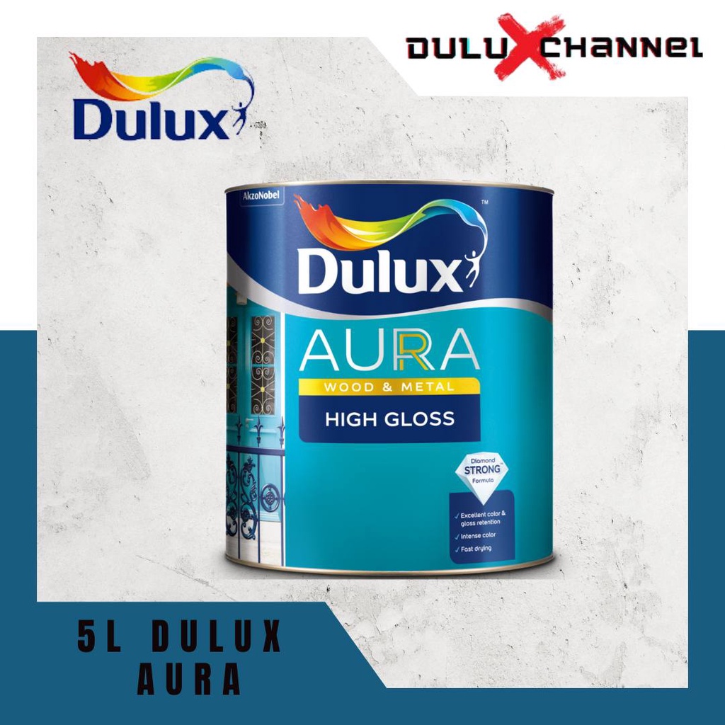 Dulux Aura High Gloss Liter Wood Metal Paint Cat Kayu Dan Besi HIGH GLOSS Shopee Malaysia