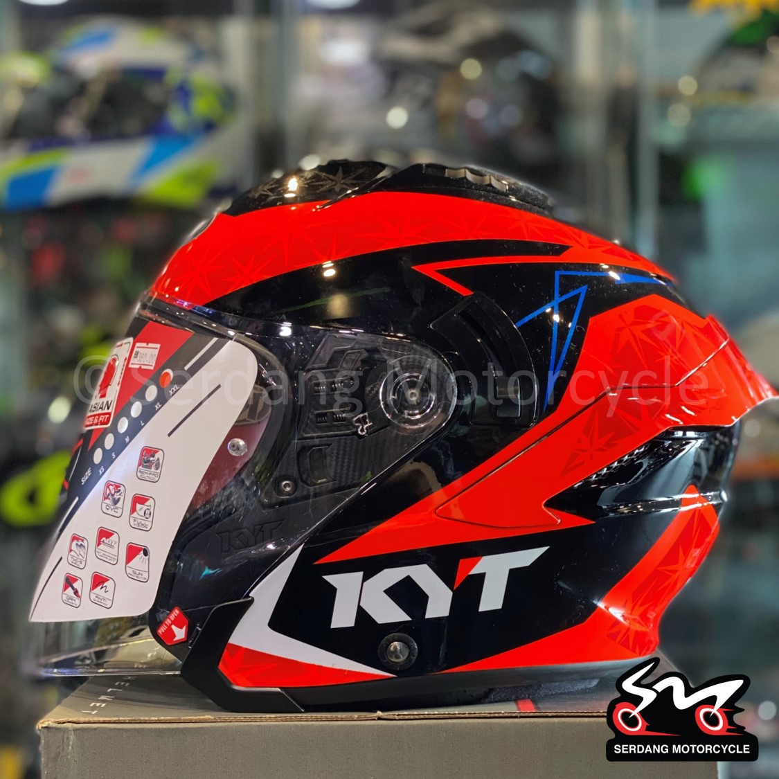 KYT Helmet NFJ Augusto Fernandez 2020 Open Face Double Visor Topi Keledar Shopee Malaysia