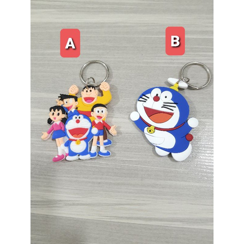 Double sided rubber keychain cartoon Doraemon n Shin Chan | Shopee Malaysia