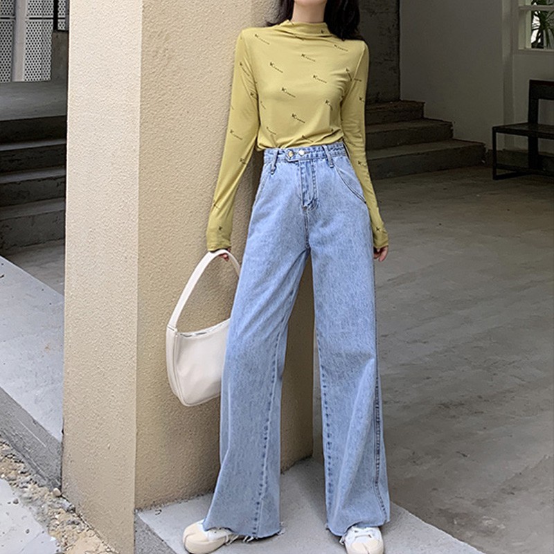 denim shirt with palazzo pants