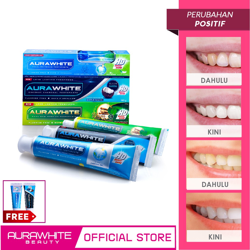 Aurawhite Toothpaste - Ubat Gigi AuraWhite  Shopee Malaysia