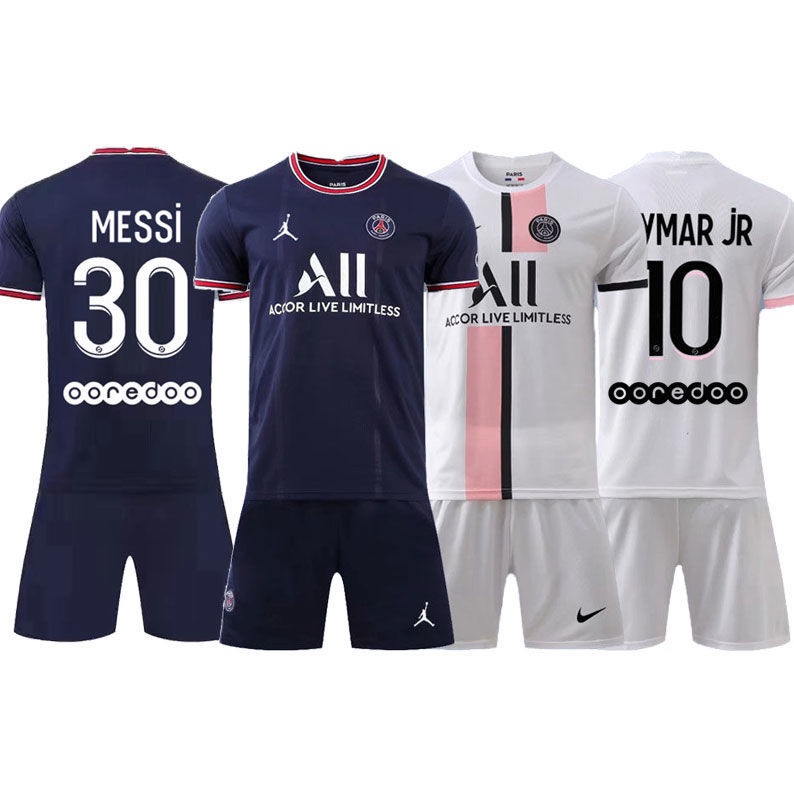 Messi PSG #30 Home Lionel Paris Saint Germain Team Jersey Child Training  Suit with Socks for Size #22-#28 