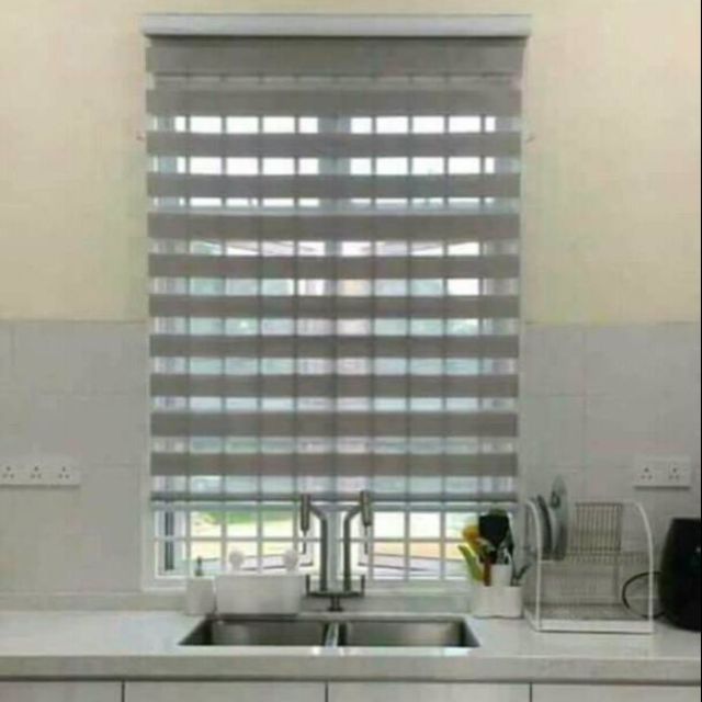 Made In Korea Bidai Tingkap Moden Zebra Blinds Shopee Malaysia
